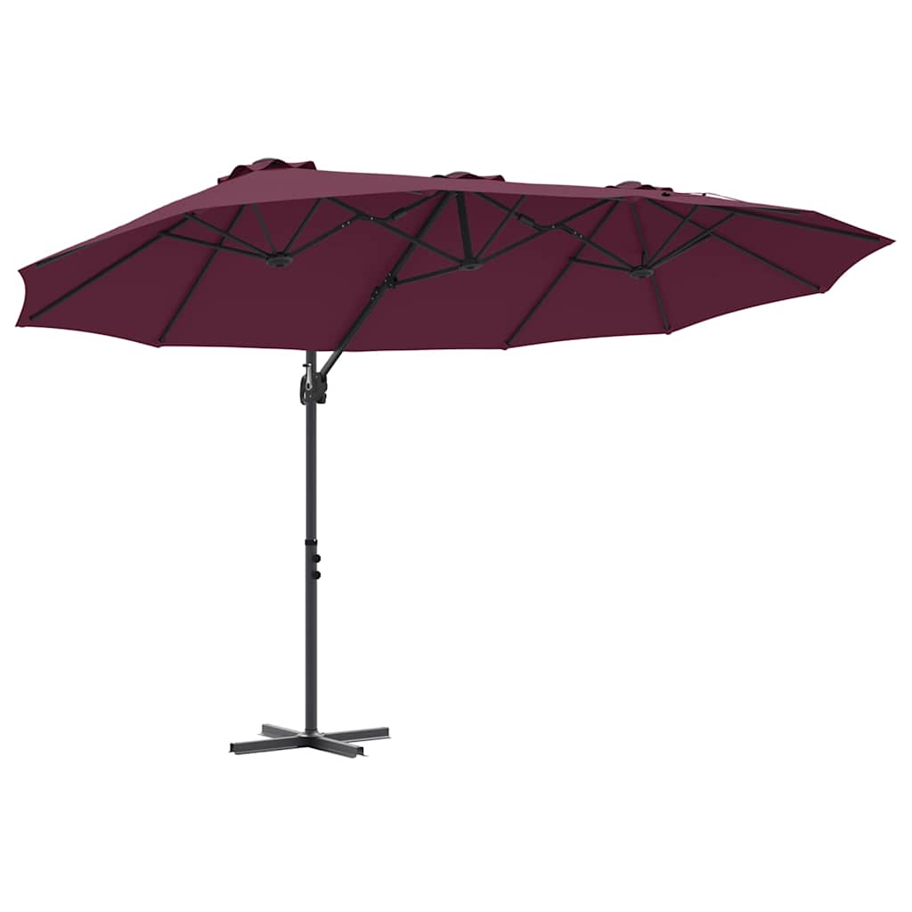 vidaXL Parasol cu braț cantilever pentru grădină Roșu bordo vidaXL Parasol cu braț cantilever pentru grădină Roșu bordo
