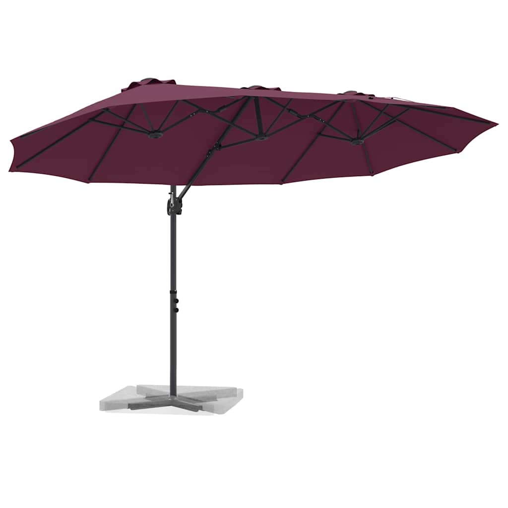 vidaXL Parasol cu braț cantilever pentru grădină Roșu bordo vidaXL Parasol cu braț cantilever pentru grădină Roșu bordo