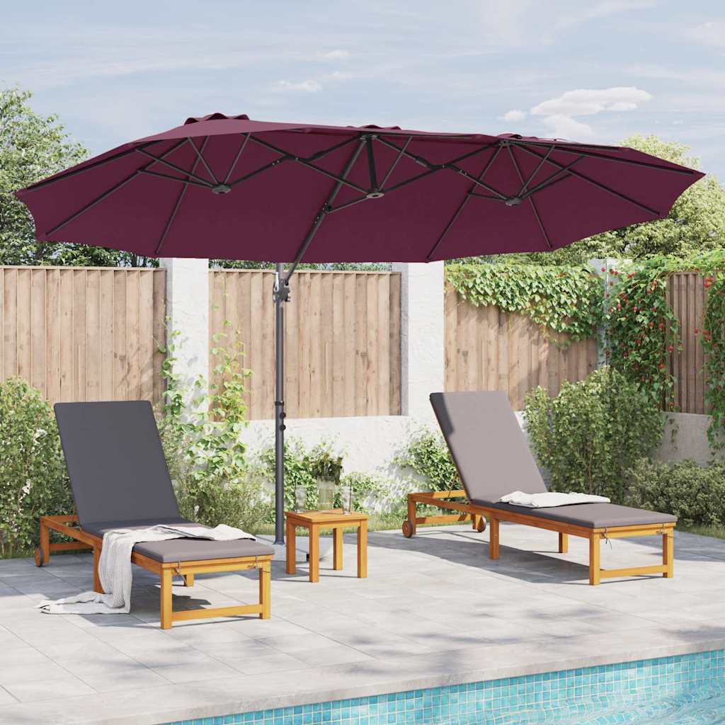 vidaXL Parasol cu braț cantilever pentru grădină Roșu bordo vidaXL Parasol cu braț cantilever pentru grădină Roșu bordo