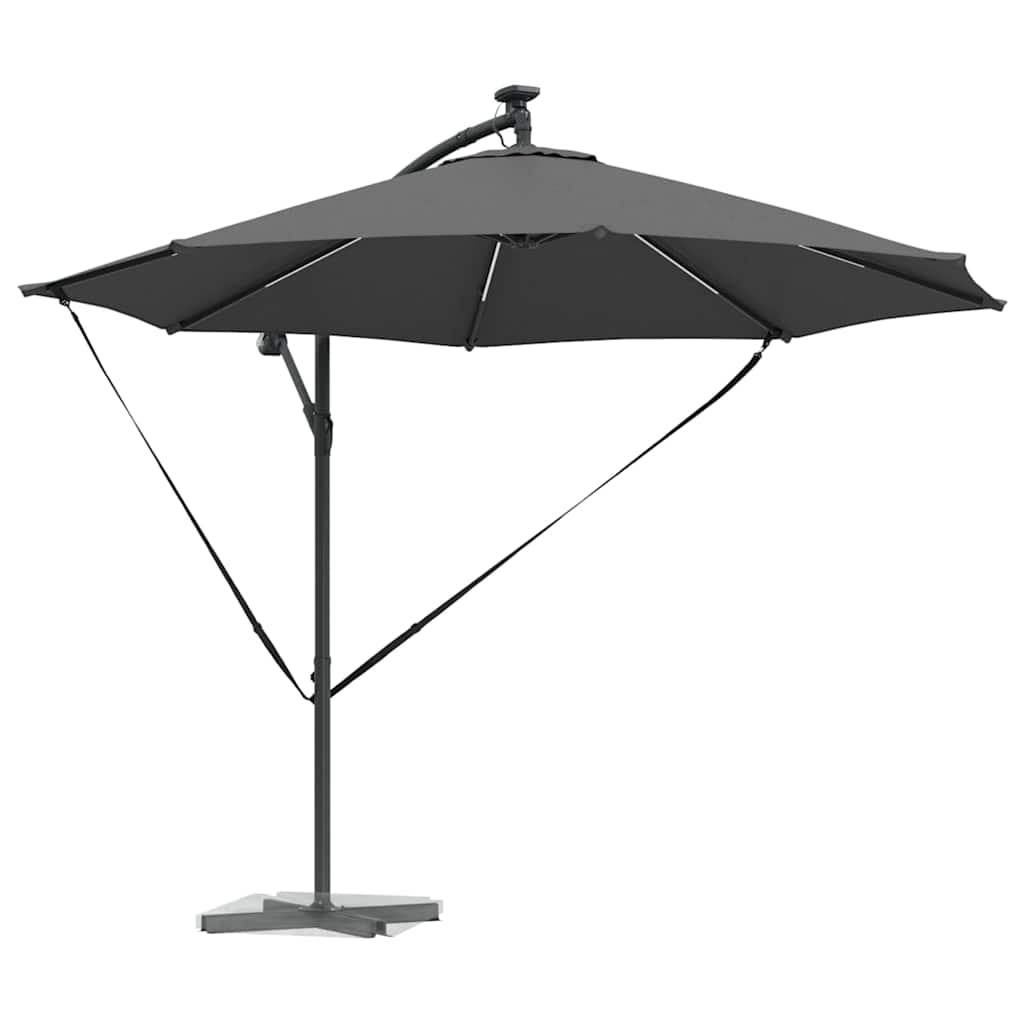 vidaXL Parasol banana cu brațe Antracit 294 x 294 x 248 cm vidaXL Parasol banana cu brațe Antracit 294 x 294 x 248 cm