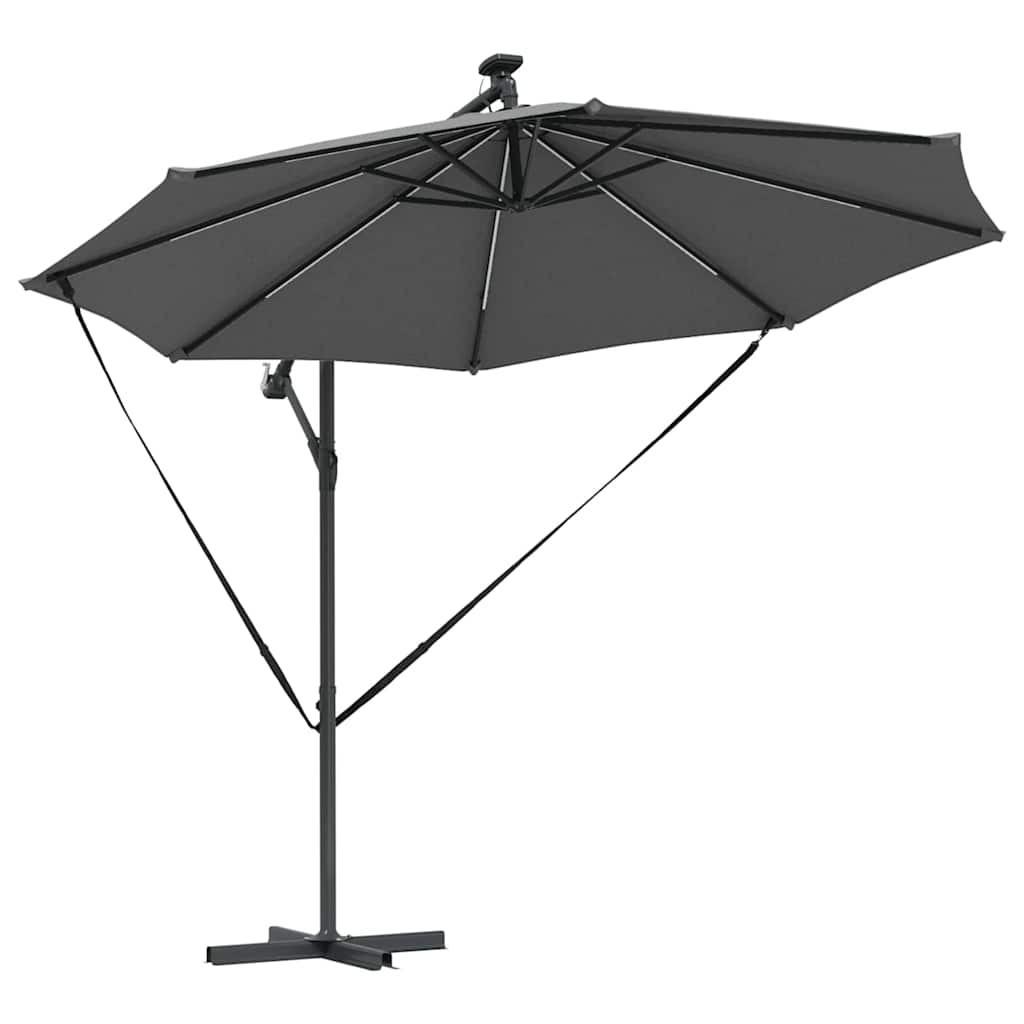 vidaXL Parasol banana cu brațe Antracit 294 x 294 x 248 cm vidaXL Parasol banana cu brațe Antracit 294 x 294 x 248 cm