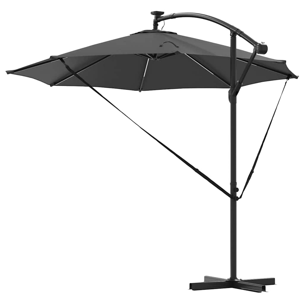 vidaXL Parasol banana cu brațe Antracit 294 x 294 x 248 cm vidaXL Parasol banana cu brațe Antracit 294 x 294 x 248 cm