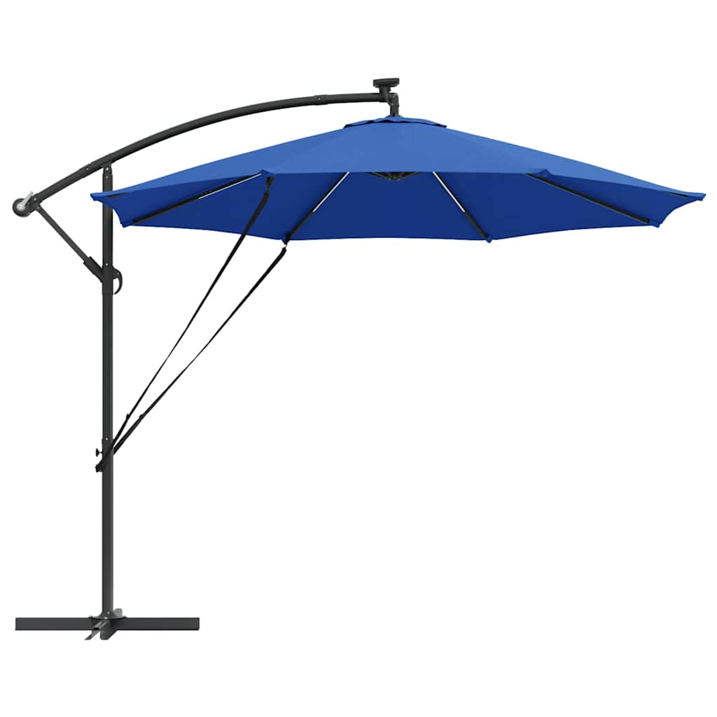 vidaXL Umbrelă de soare Albastru azur 294 x 294 x 248 cm