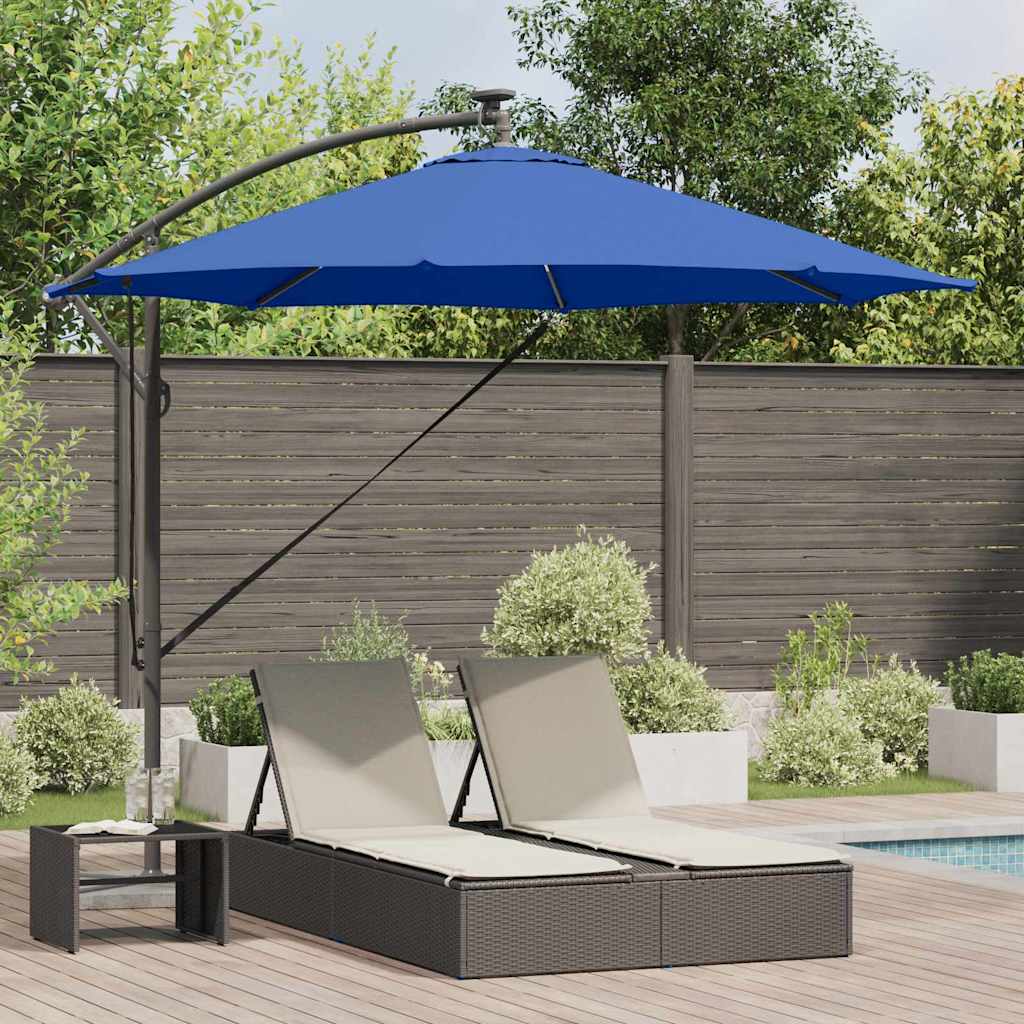 vidaXL Umbrelă de soare Albastru azur 294 x 294 x 248 cm