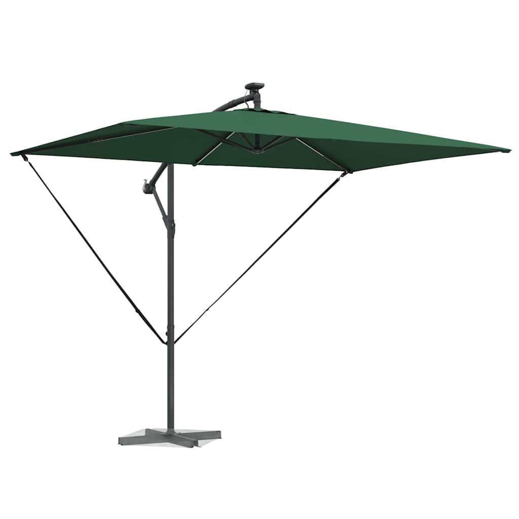 vidaXL Umbrelă de soare Verde 294 x 200 x 270 cm Poliester și Aluminiu