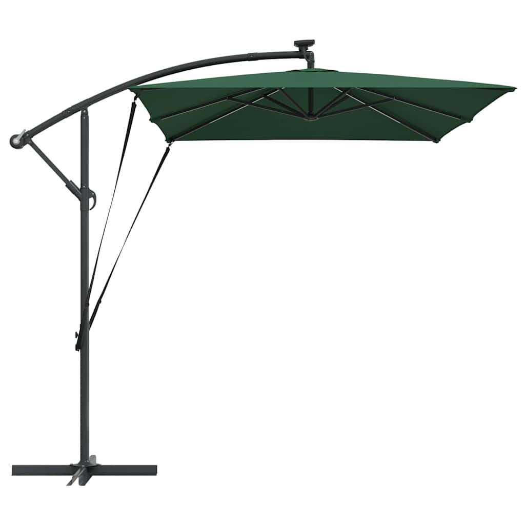 vidaXL Umbrelă de soare Verde 294 x 200 x 270 cm Poliester și Aluminiu