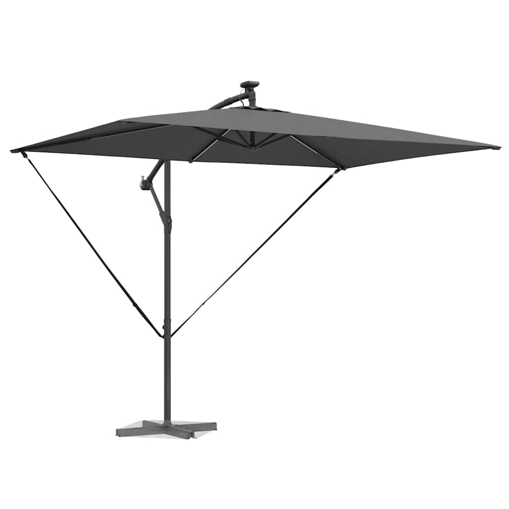 vidaXL Parasol banana cu brațe Antracit 294 x 200 x 254 cm vidaXL Parasol banana cu brațe Antracit 294 x 200 x 254 cm