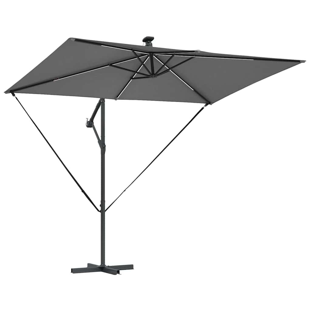 vidaXL Parasol banana cu brațe Antracit 294 x 200 x 254 cm vidaXL Parasol banana cu brațe Antracit 294 x 200 x 254 cm
