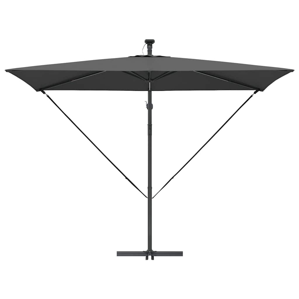 vidaXL Parasol banana cu brațe Antracit 294 x 200 x 254 cm vidaXL Parasol banana cu brațe Antracit 294 x 200 x 254 cm