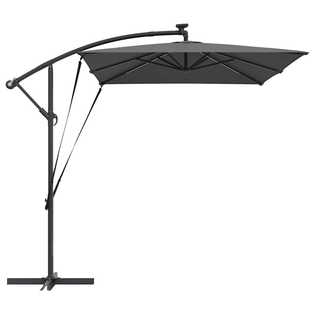 vidaXL Parasol banana cu brațe Antracit 294 x 200 x 254 cm vidaXL Parasol banana cu brațe Antracit 294 x 200 x 254 cm