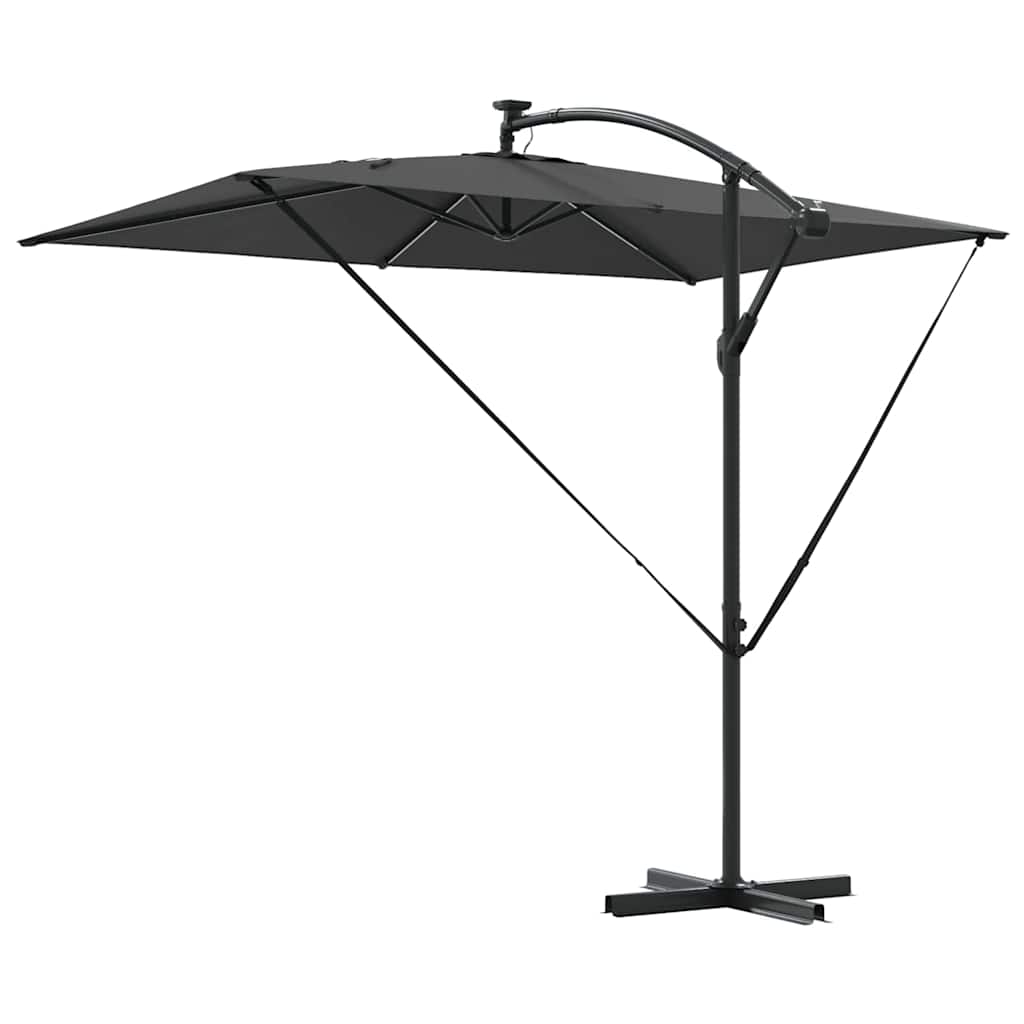 vidaXL Parasol banana cu brațe Antracit 294 x 200 x 254 cm vidaXL Parasol banana cu brațe Antracit 294 x 200 x 254 cm