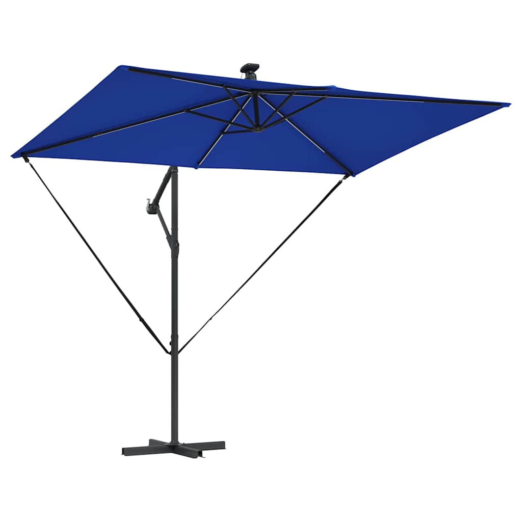 vidaXL Umbrelă de soare Albastru azur 294 x 200 x 270 cm