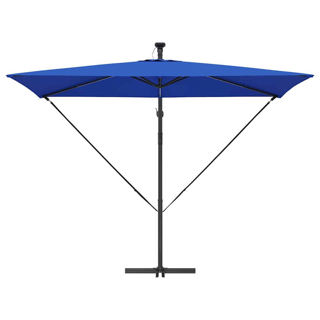 vidaXL Umbrelă de soare Albastru azur 294 x 200 x 270 cm