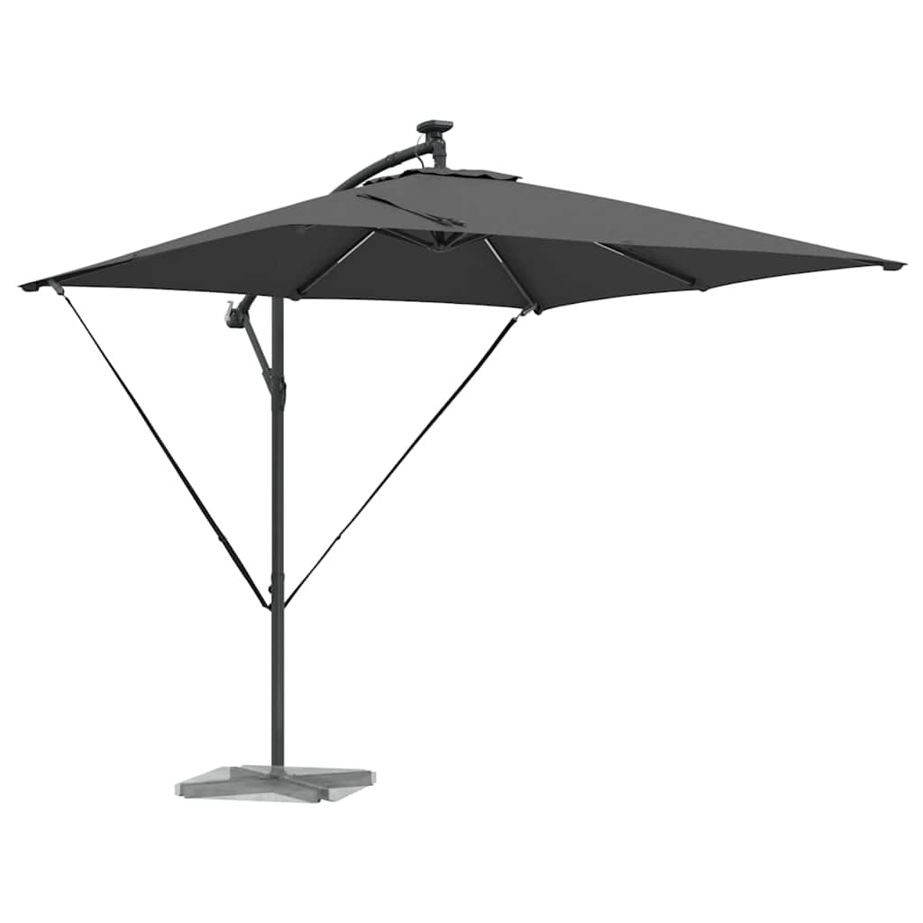 vidaXL Parasol banana cu brațe Antracit 249 x 249 x 250 cm