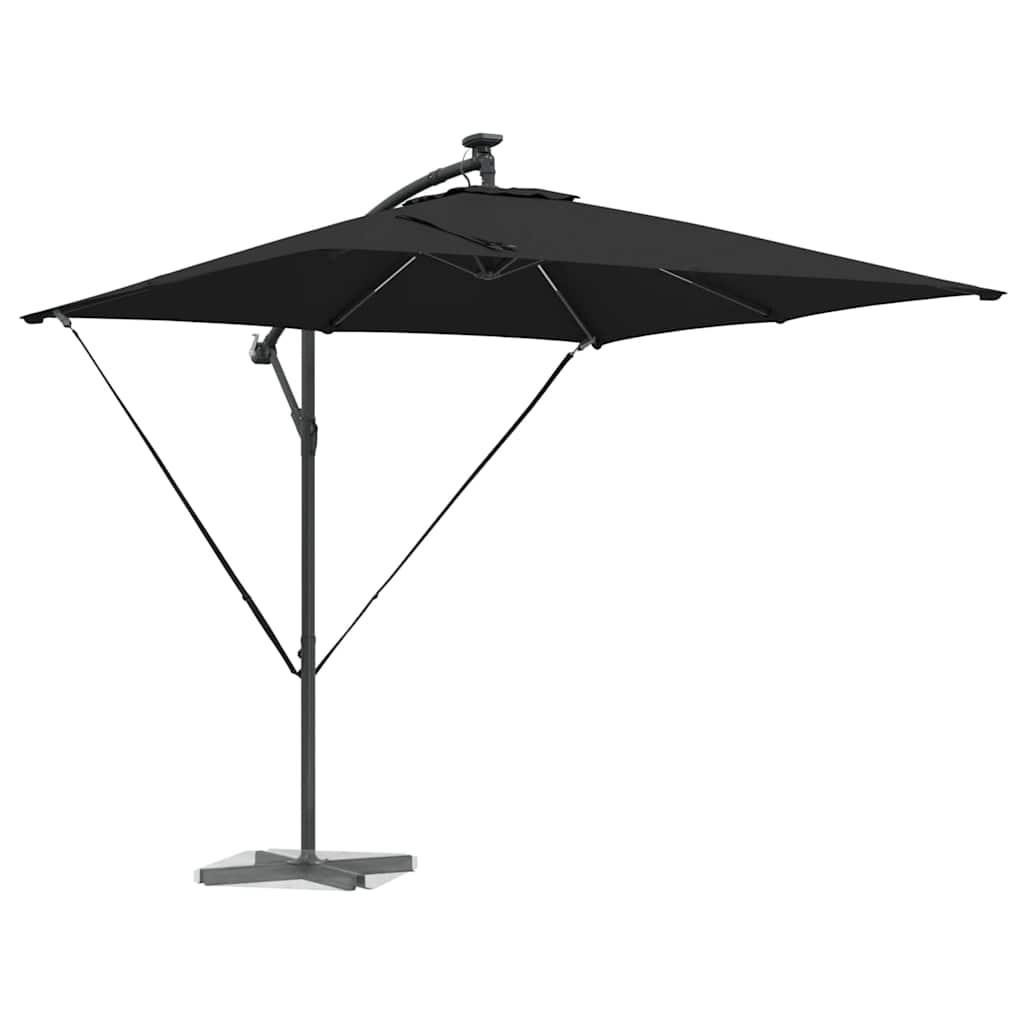 vidaXL Parasol banana cu brațe Negru 249 x 249 x 250 cm vidaXL Parasol banana cu brațe Negru 249 x 249 x 250 cm