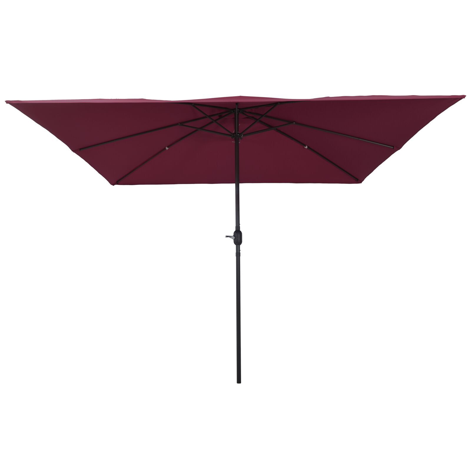 vidaXL Parasol de Grădină Roșu și Negru 295 x 295 x 245 cm vidaXL Parasol de Grădină Roșu și Negru 295 x 295 x 245 cm