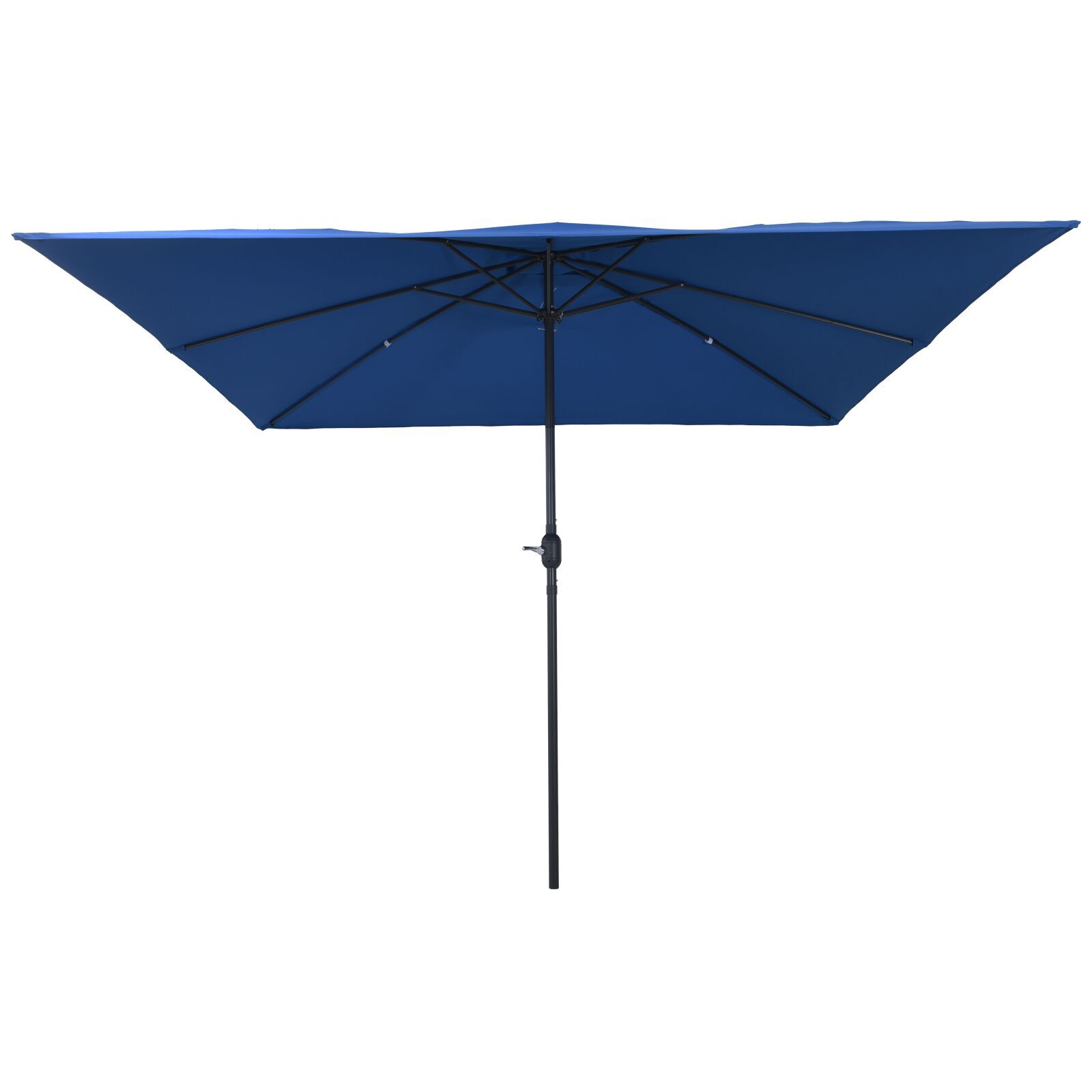 vidaXL Parasol de Grădină Albastru și Negru 295 x 295 x 245 cm vidaXL Parasol de Grădină Albastru și Negru 295 x 295 x 245 cm