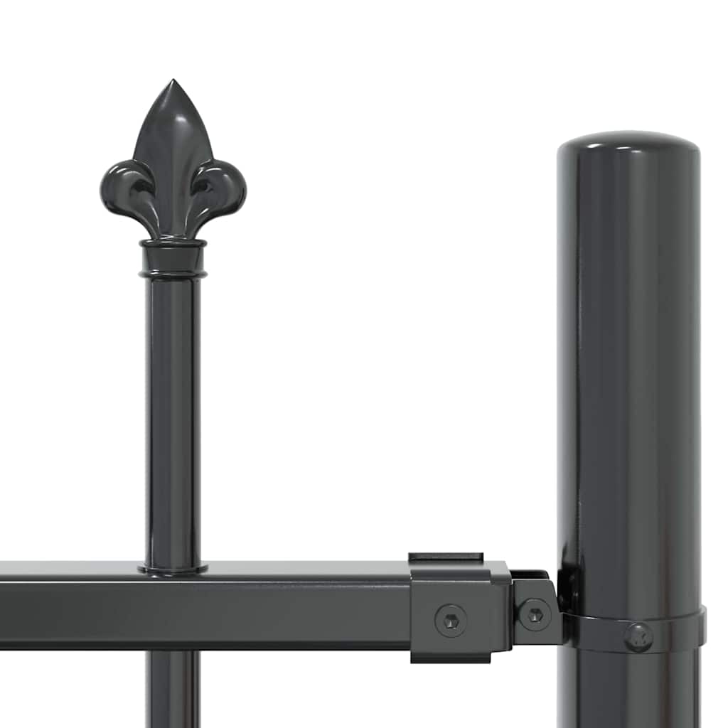 vidaXL Gard de Grădină Gri 240 x 115 cm Oțel vopsit în pulbere