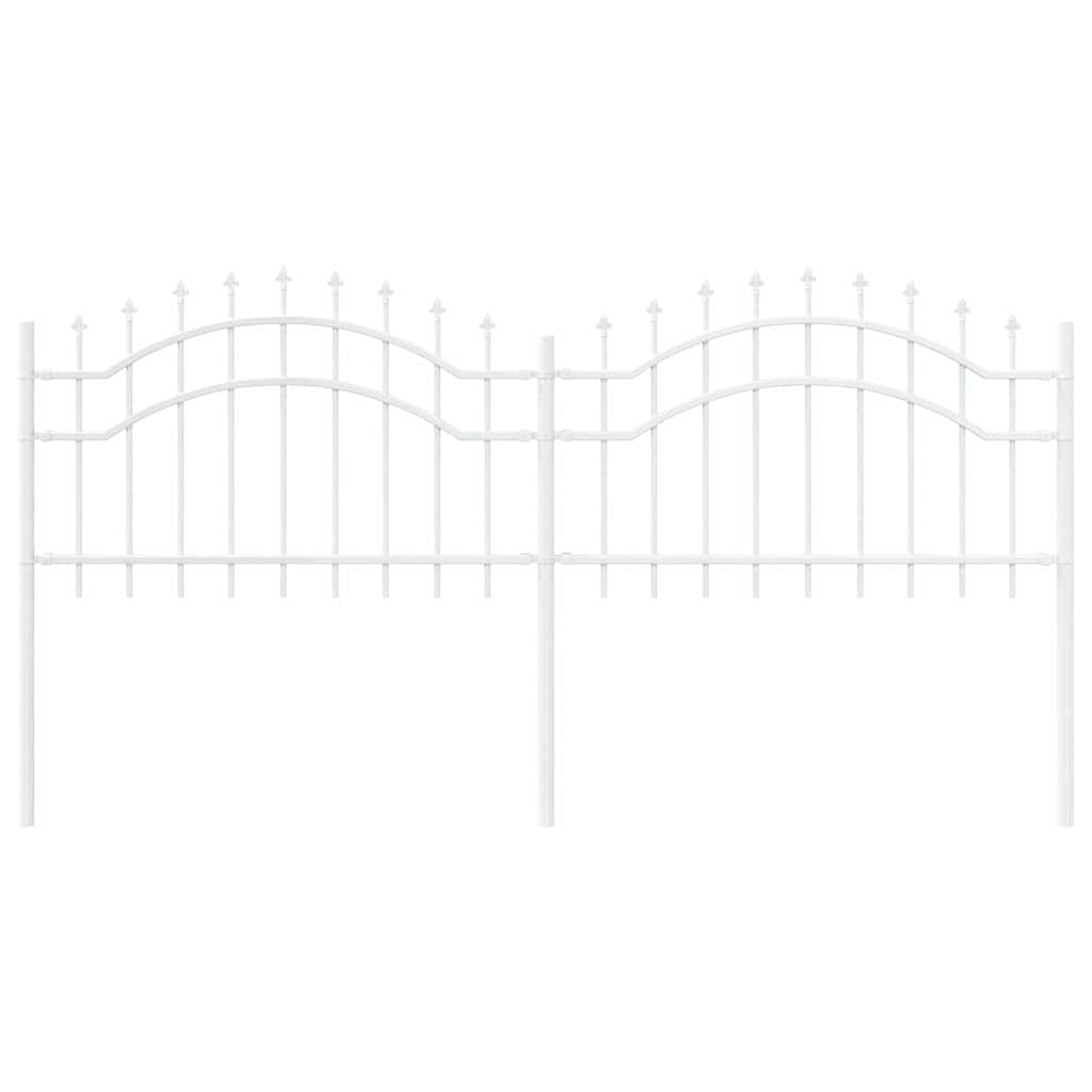 vidaXL Gard de Grădină Alb 240 x 115 cm Oțel vopsit în pulbere