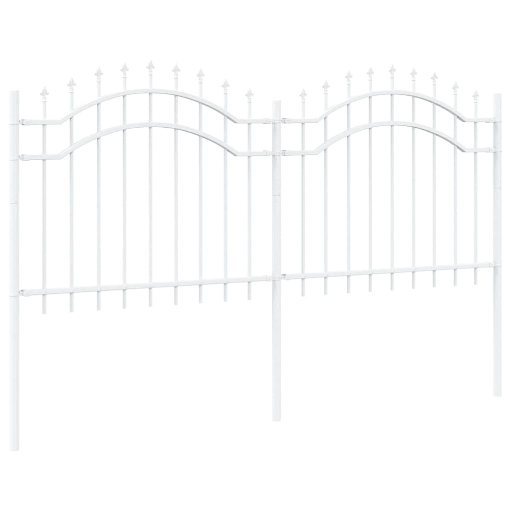 vidaXL Gard de Grădină Alb 240 x 140 cm Oțel vopsit în pulbere
