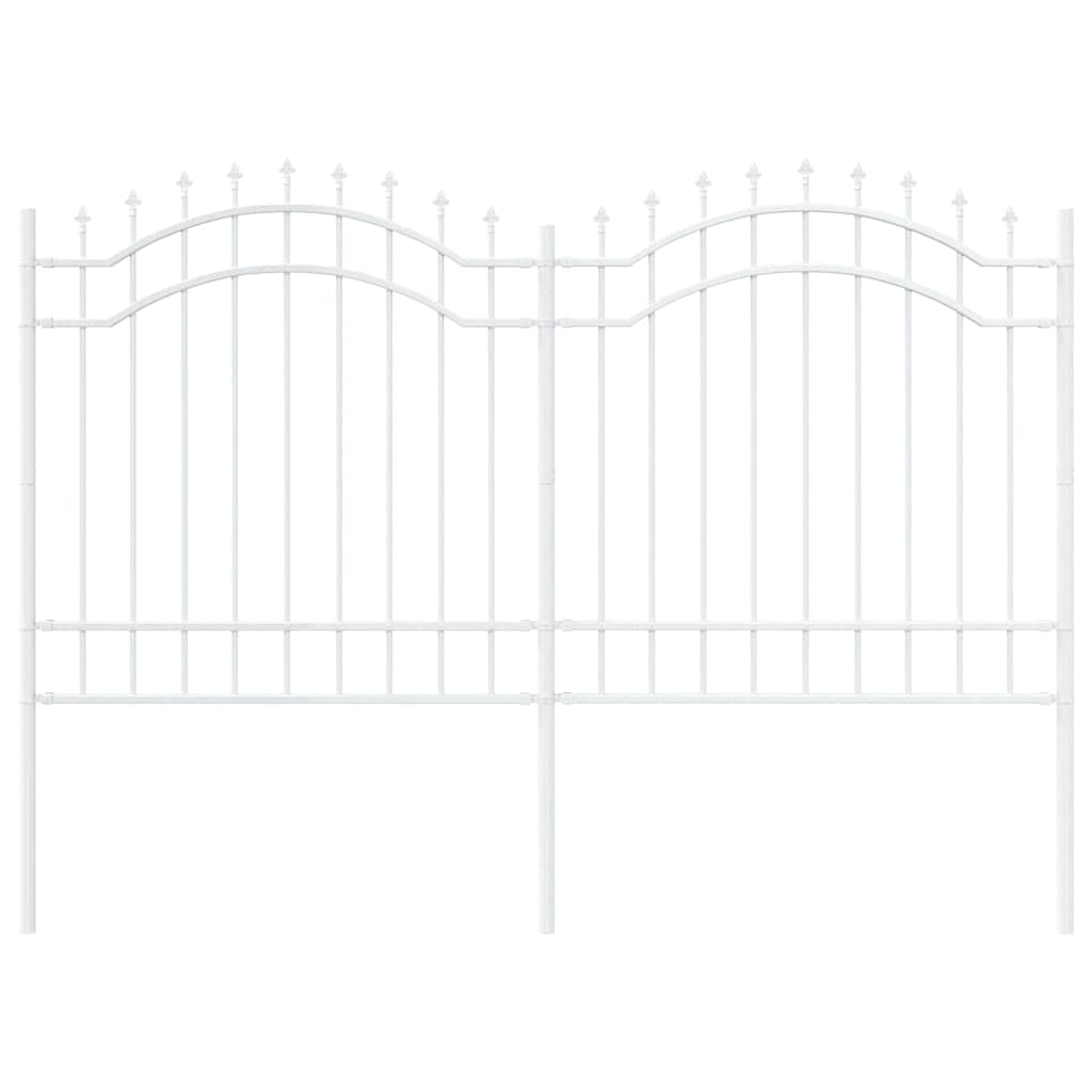 vidaXL Gard de Grădină Alb 240 x 165 cm Oțel vopsit în pulbere