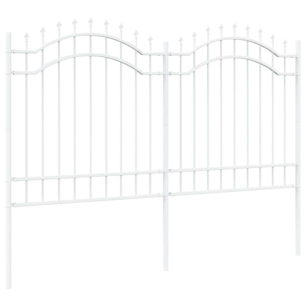 vidaXL Gard de Grădină Alb 240 x 165 cm Oțel vopsit în pulbere