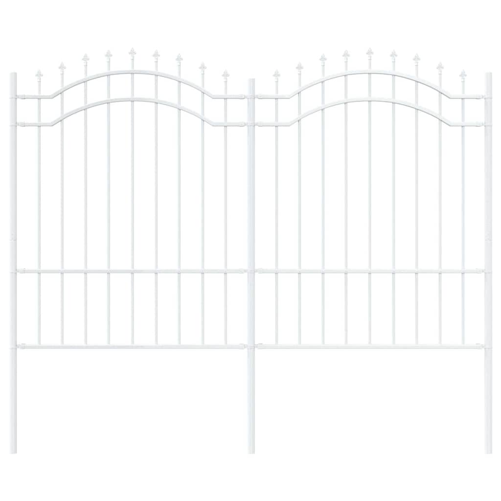 vidaXL Gard de Grădină Alb 240 x 190 cm Oțel vopsit în pulbere