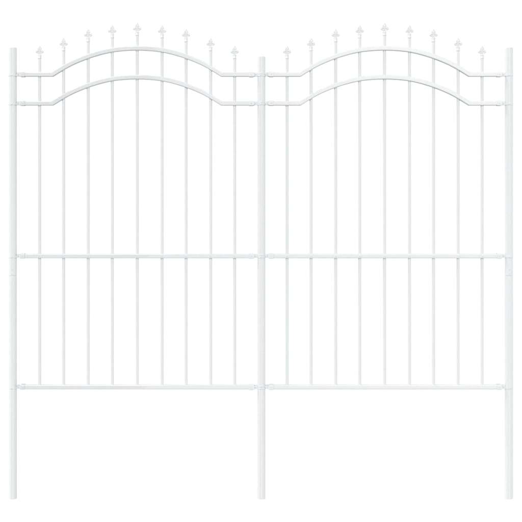vidaXL Gard de Grădină Alb 215 cm Oțel vopsit în pulbere