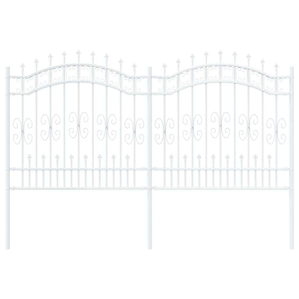 vidaXL Gard de Grădină Alb 240 x 165 cm Oțel vopsit în pulbere
