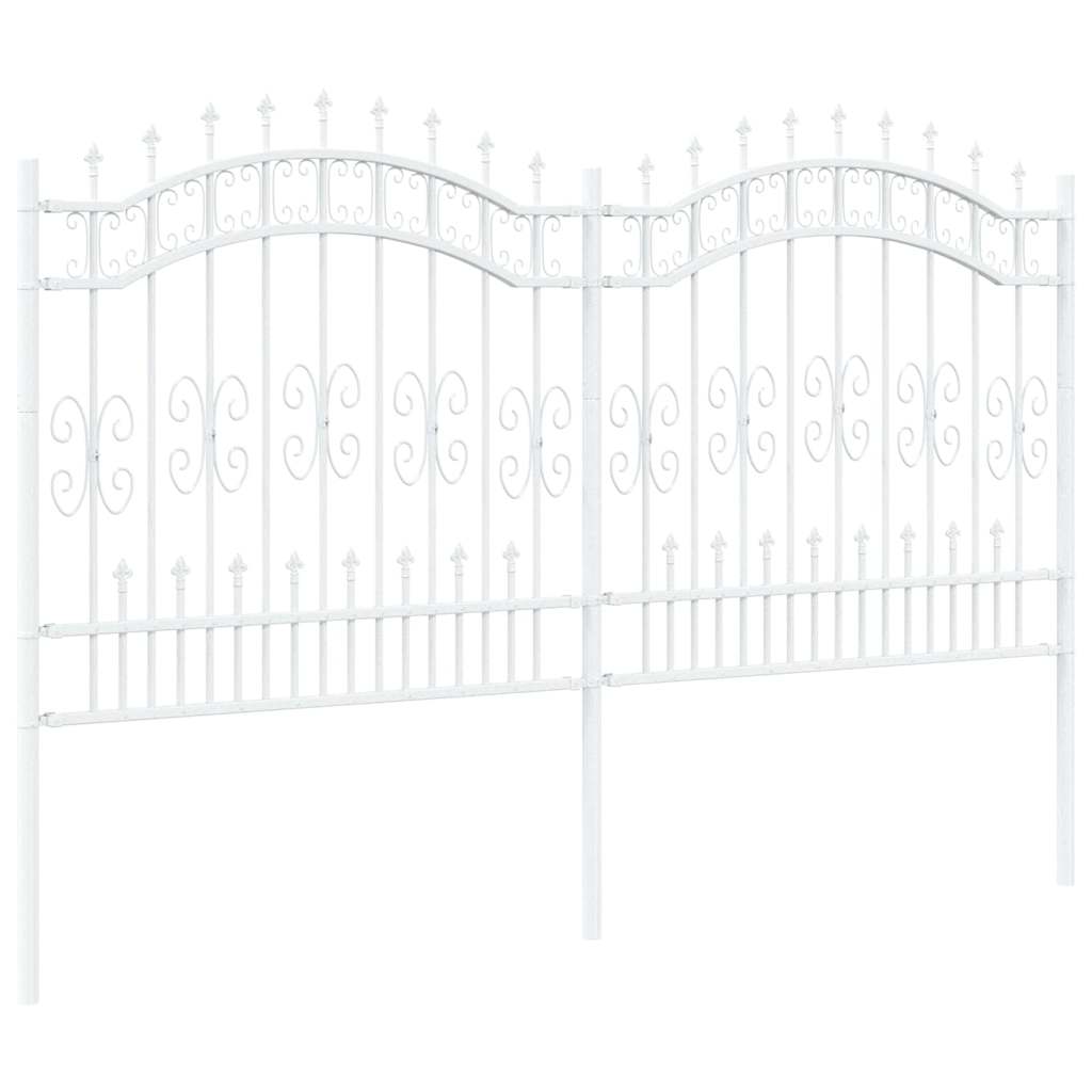 vidaXL Gard de Grădină Alb 240 x 165 cm Oțel vopsit în pulbere