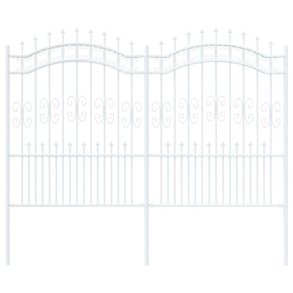 vidaXL Gard de Grădină Alb 240 x 190 cm Oțel vopsit în pulbere