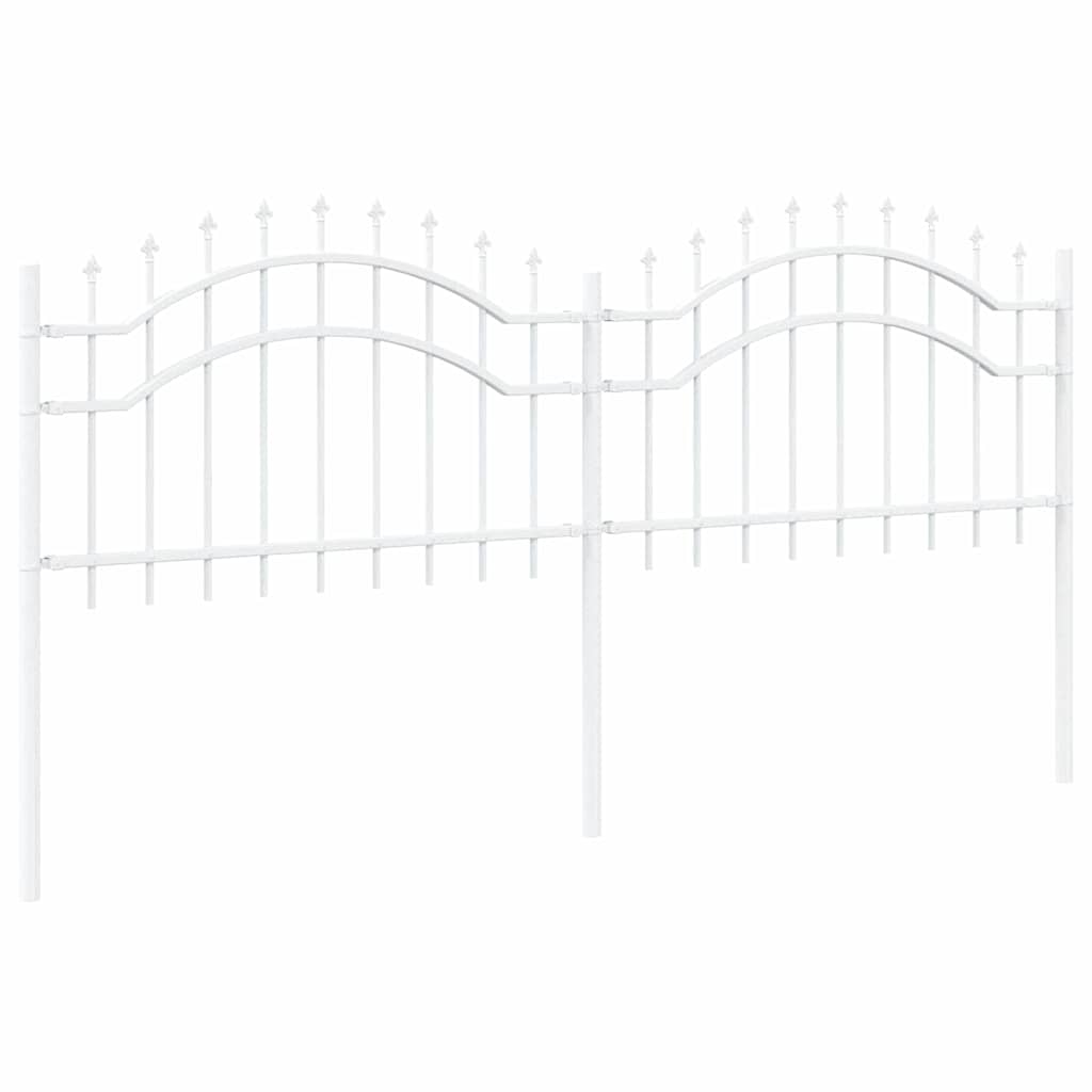 vidaXL Gard de Grădină Alb 240 x 190 cm Oțel vopsit în pulbere