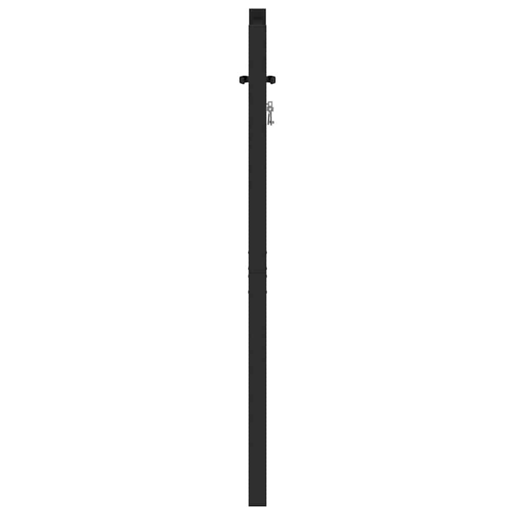 vidaXL Poarta de gradina incuiabil neagra 100x120 cm aluminiu