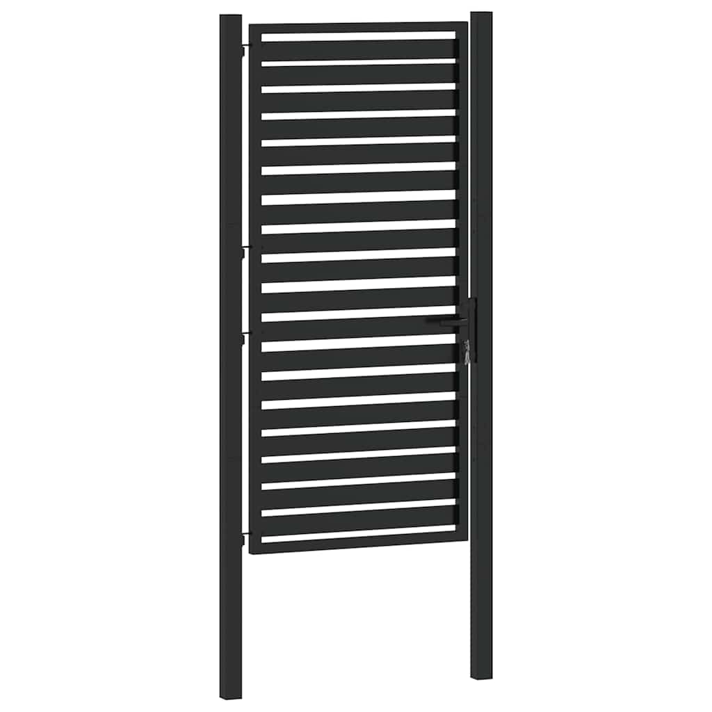 vidaXL Poarta de gradina incuiata neagra 100x180 cm aluminiu vidaXL Poarta de gradina incuiata neagra 100x180 cm aluminiu
