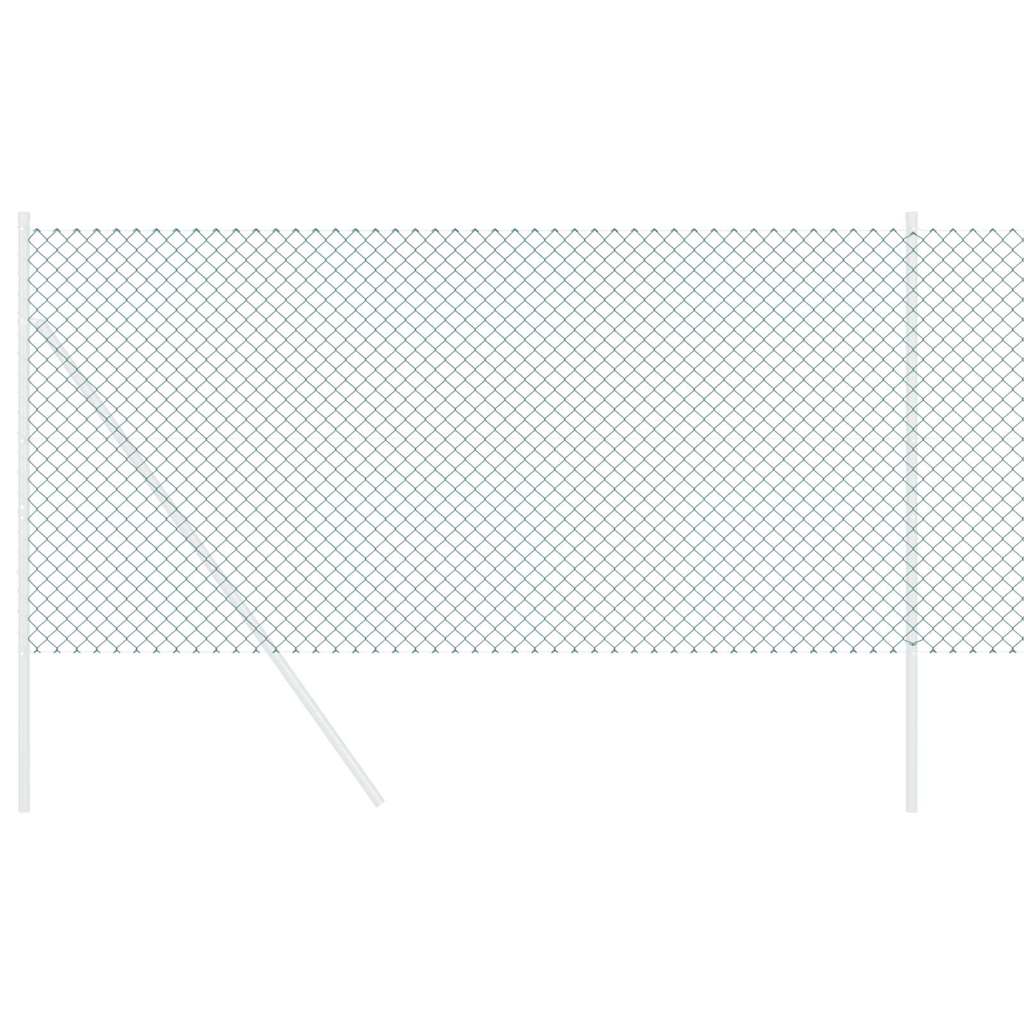 vidaXL Gard cu plasă de sârmă Verde 10 x 1,4 m Oțel