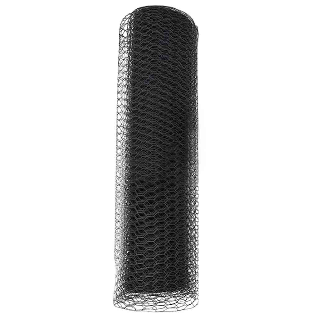 vidaXL Gard hexagonal Gri 0,6 x 10 m PVC