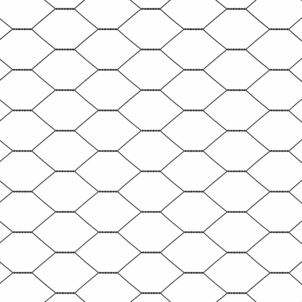 vidaXL Gard hexagonal Gri 0,6 x 10 m PVC