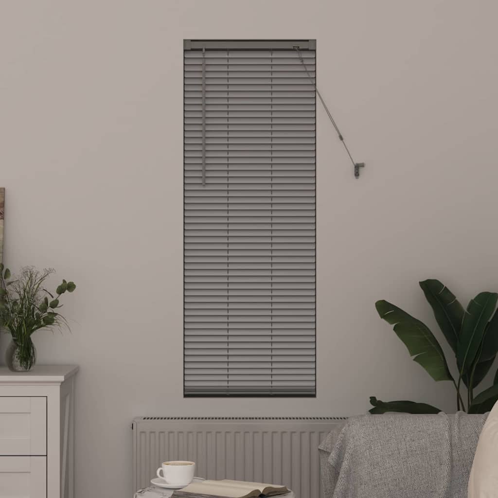vidaXL Jaluzea pentru Fereastră cu perdele Manual Argintiu Aluminiu