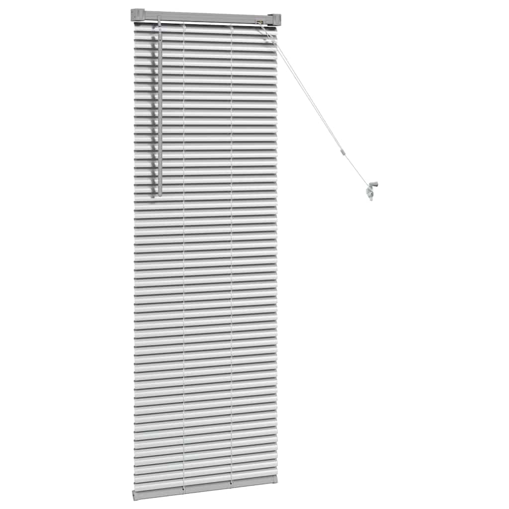 vidaXL Jaluzea pentru Fereastră cu perdele Manual Argintiu Aluminiu