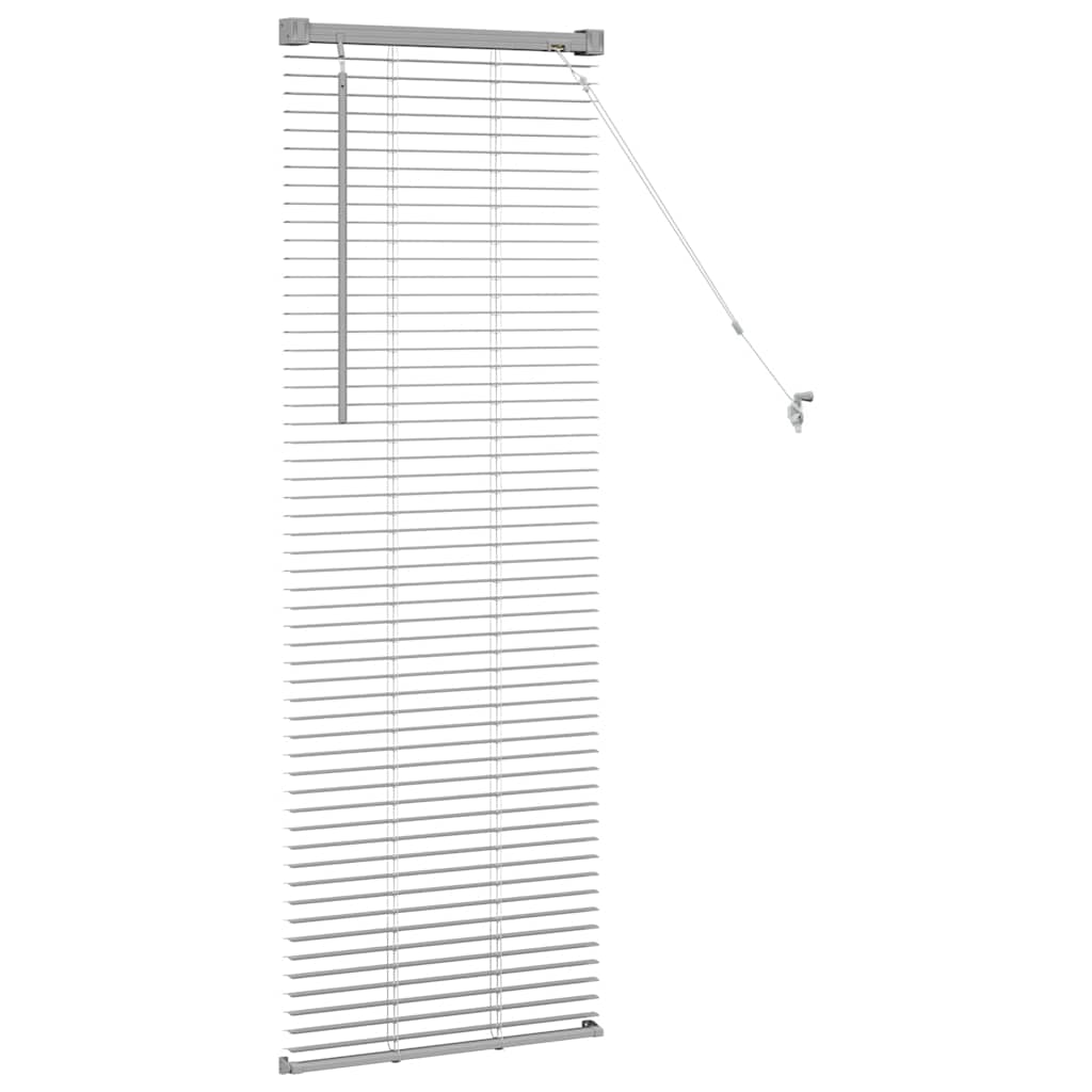 vidaXL Jaluzea pentru Fereastră cu perdele Manual Argintiu Aluminiu
