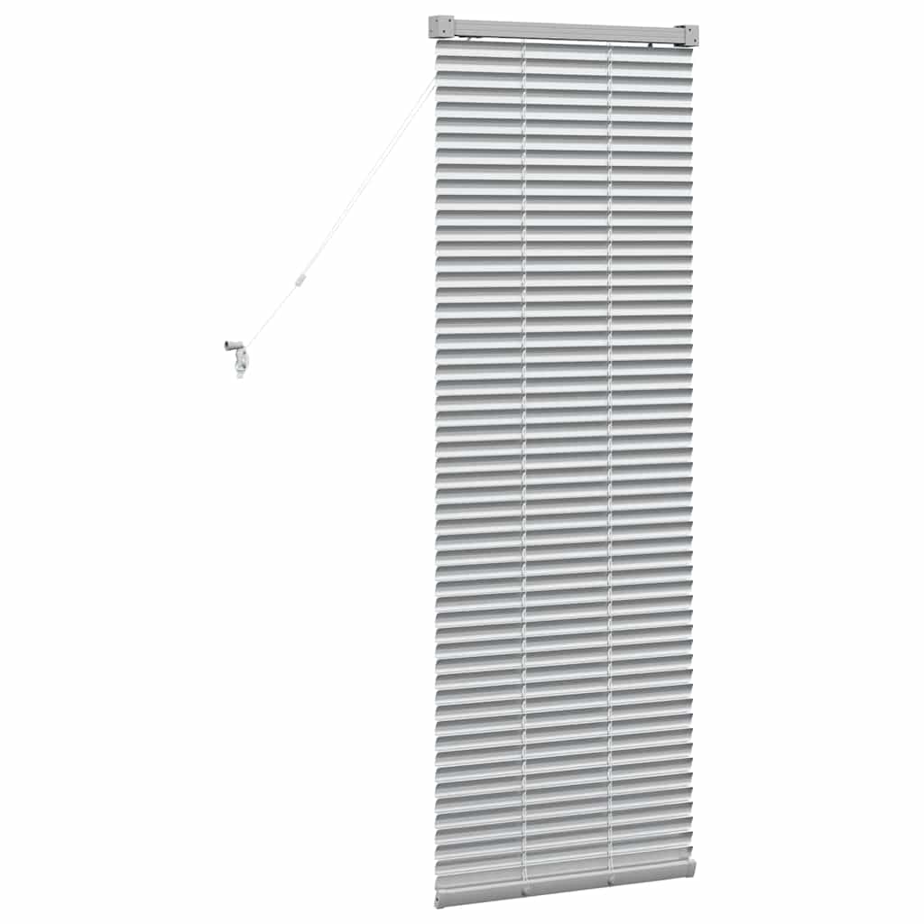 vidaXL Jaluzea pentru Fereastră cu perdele Manual Argintiu Aluminiu