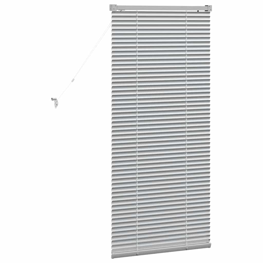 vidaXL Jaluzea pentru Fereastră cu perdele Manual Argintiu Aluminiu