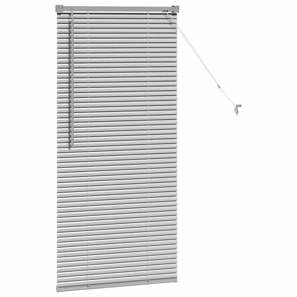 vidaXL Jaluzea pentru Fereastră cu perdele Manual Argintiu Aluminiu