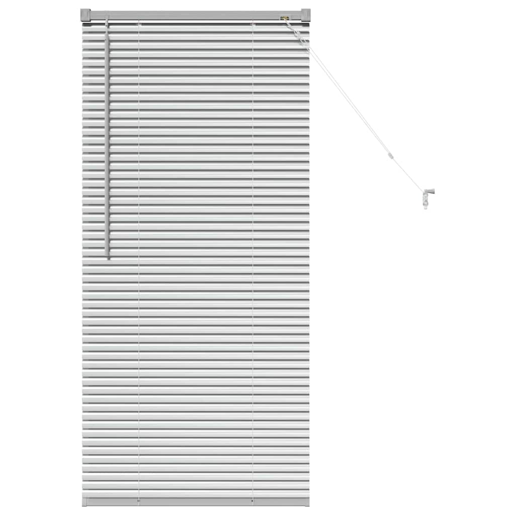vidaXL Jaluzea pentru Fereastră cu perdele Manual Argintiu Aluminiu