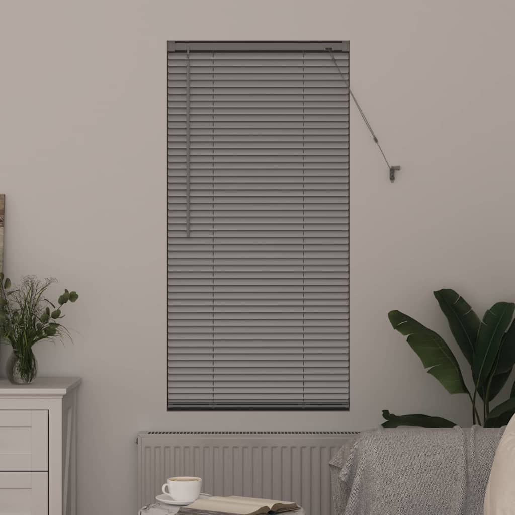 vidaXL Jaluzea pentru Fereastră cu perdele Manual Argintiu Aluminiu