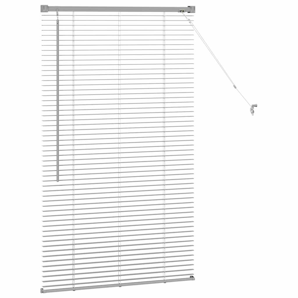 vidaXL Jaluzea pentru Fereastră cu perdele Manual Argintiu Aluminiu