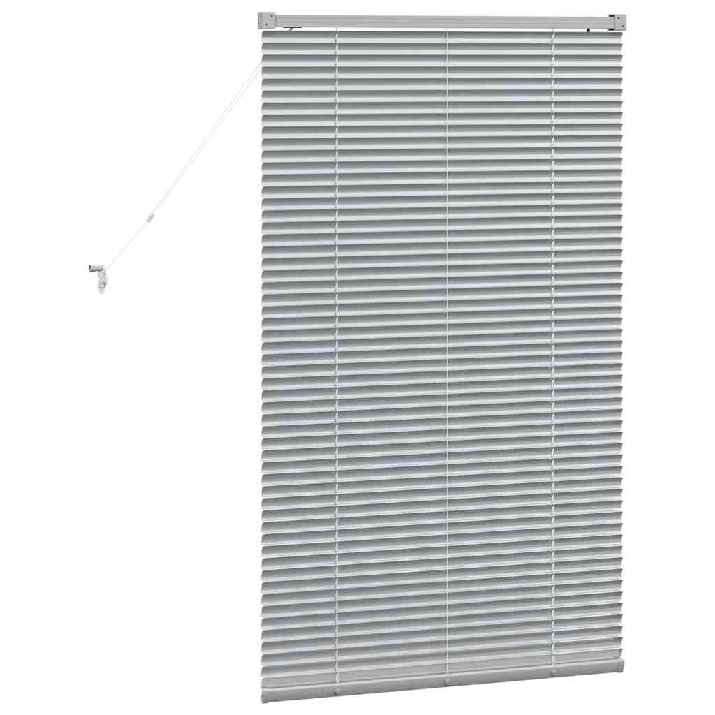 vidaXL Jaluzea pentru Fereastră cu perdele Manual Argintiu Aluminiu