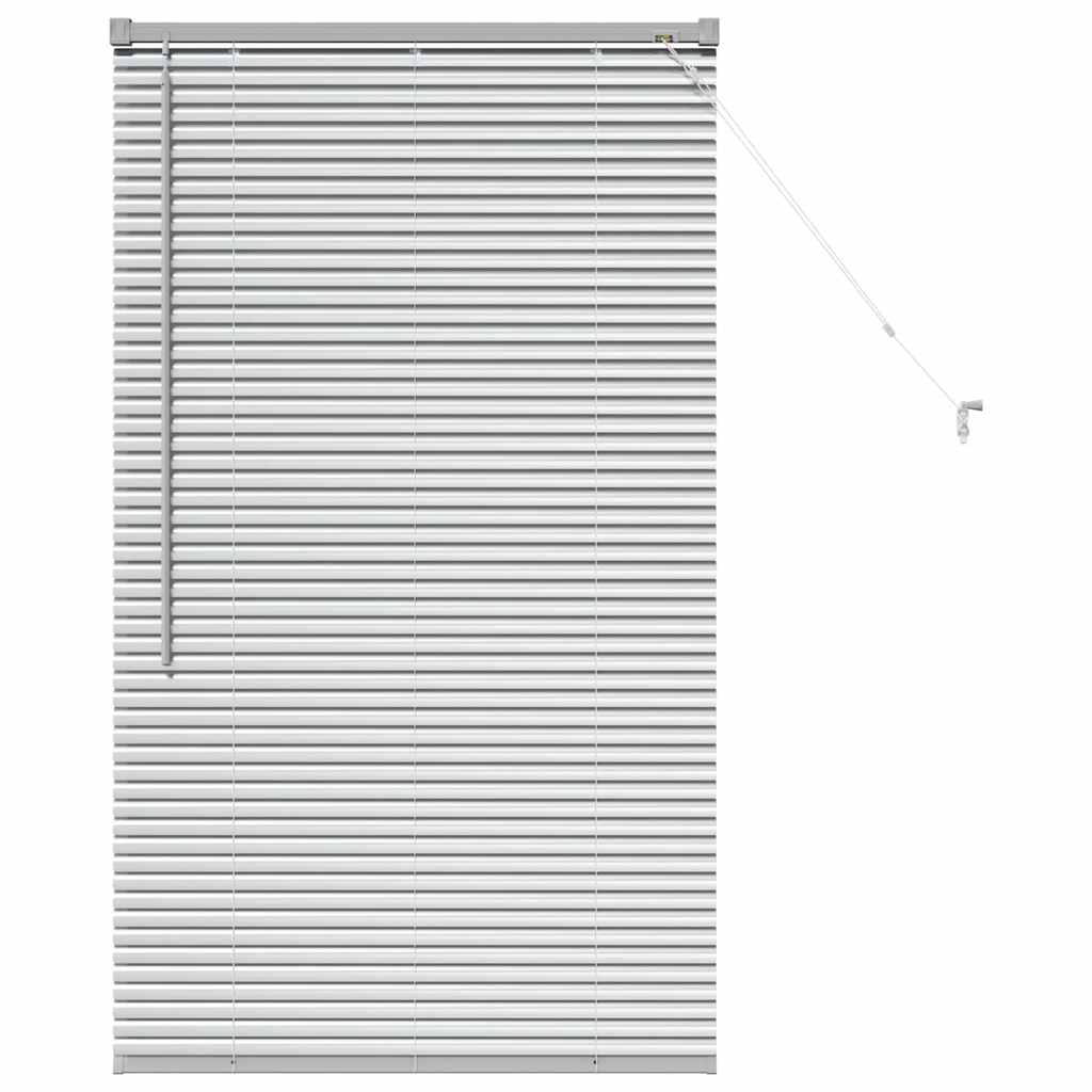 vidaXL Jaluzea pentru Fereastră cu perdele Manual Argintiu Aluminiu