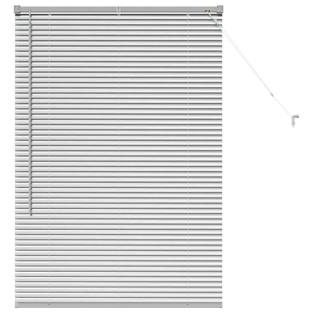 vidaXL Jaluzea pentru Fereastră cu perdele Manual Argintiu Aluminiu