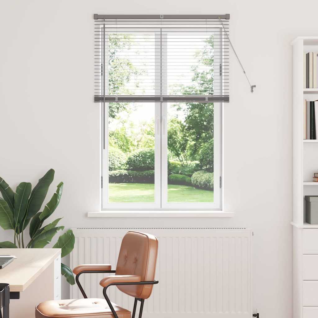 vidaXL Jaluzea pentru Fereastră cu perdele Manual Argintiu Aluminiu
